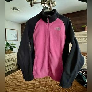 The North Face Zip Up Jacket Pink Grey size M